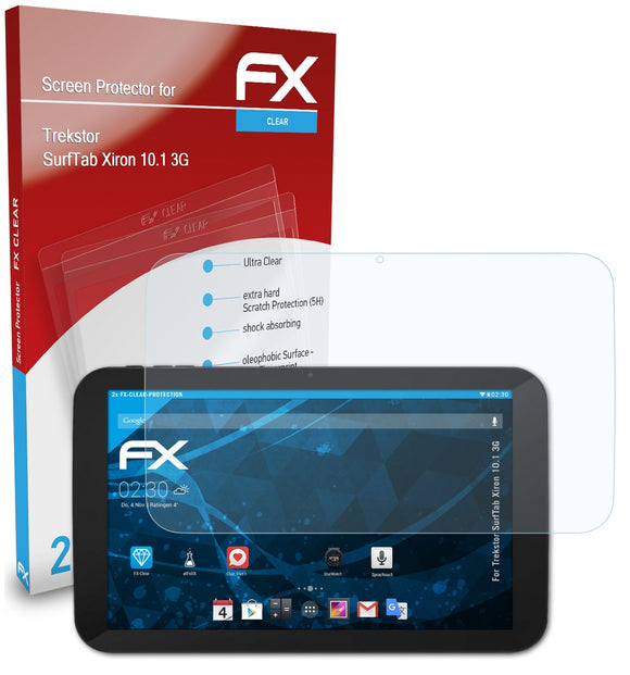 atFoliX FX-Clear Schutzfolie für Trekstor SurfTab Xiron 10.1 3G