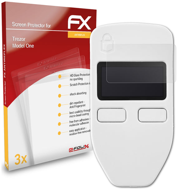 atFoliX FX-Antireflex Displayschutzfolie für Trezor Model One