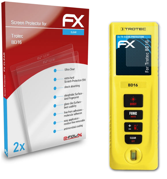atFoliX FX-Clear Schutzfolie für Trotec BD16