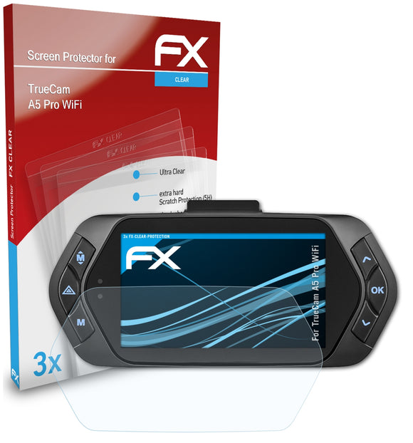 atFoliX FX-Clear Schutzfolie für TrueCam A5 Pro WiFi