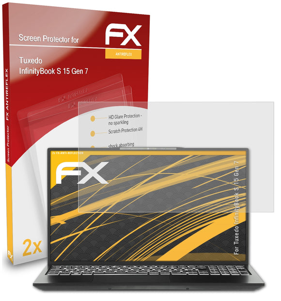 atFoliX FX-Antireflex Displayschutzfolie für Tuxedo InfinityBook S 15 (Gen 7)