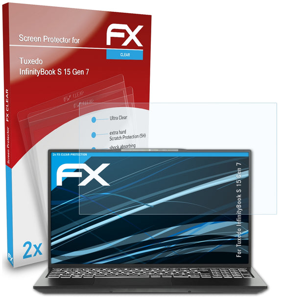 atFoliX FX-Clear Schutzfolie für Tuxedo InfinityBook S 15 (Gen 7)