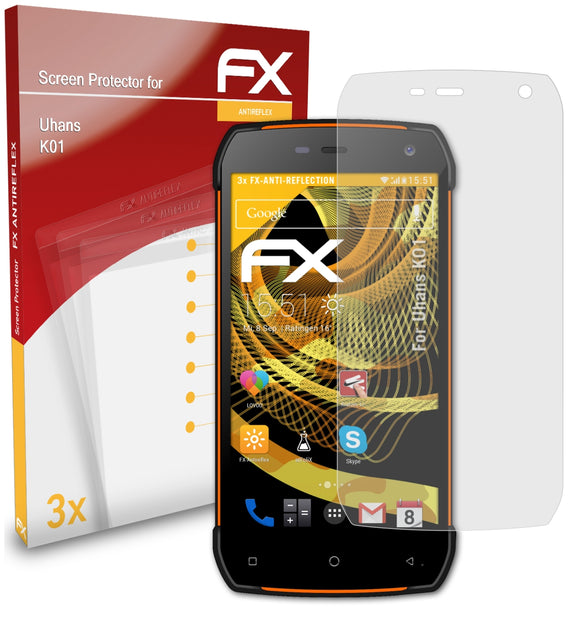 atFoliX FX-Antireflex Displayschutzfolie für Uhans K01