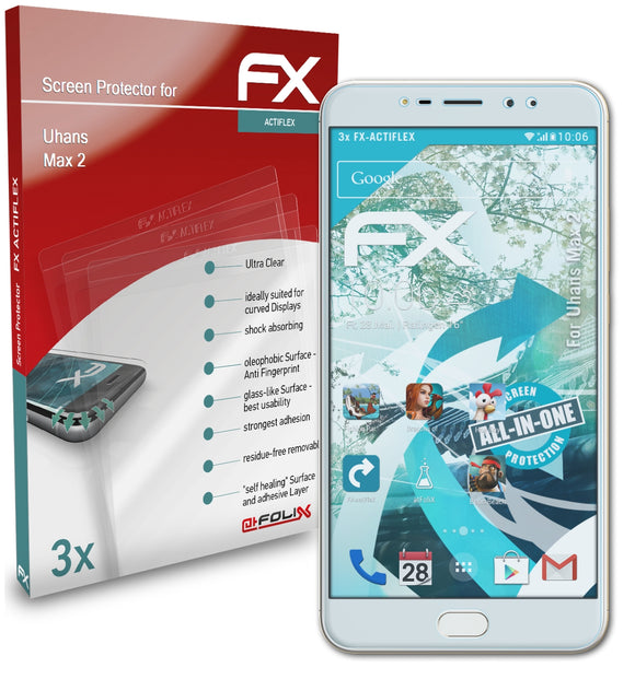 atFoliX FX-ActiFleX Displayschutzfolie für Uhans Max 2