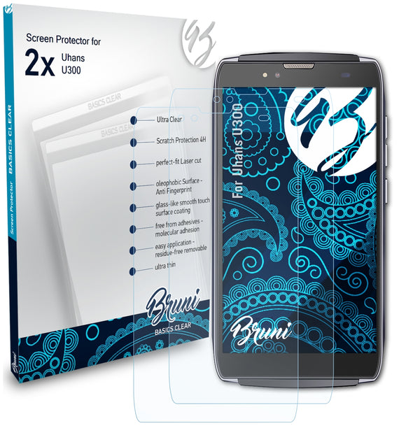 Bruni Basics-Clear Displayschutzfolie für Uhans U300