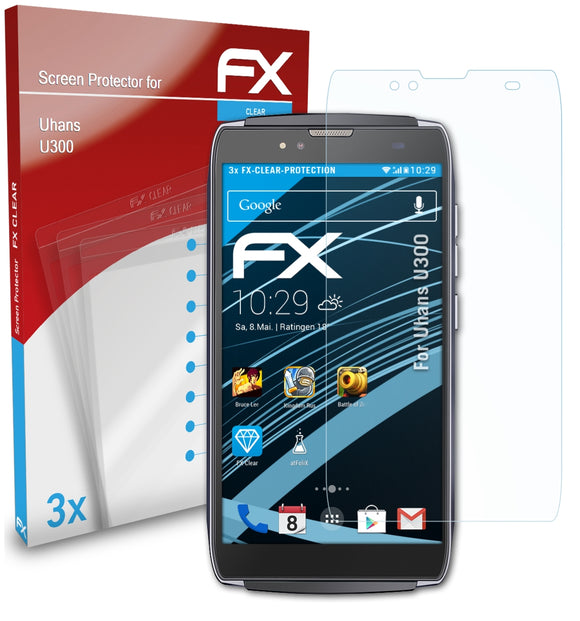 atFoliX FX-Clear Schutzfolie für Uhans U300