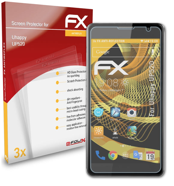 atFoliX FX-Antireflex Displayschutzfolie für Uhappy UP520