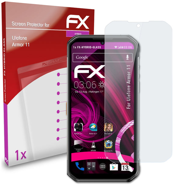 atFoliX FX-Hybrid-Glass Panzerglasfolie für Ulefone Armor 11