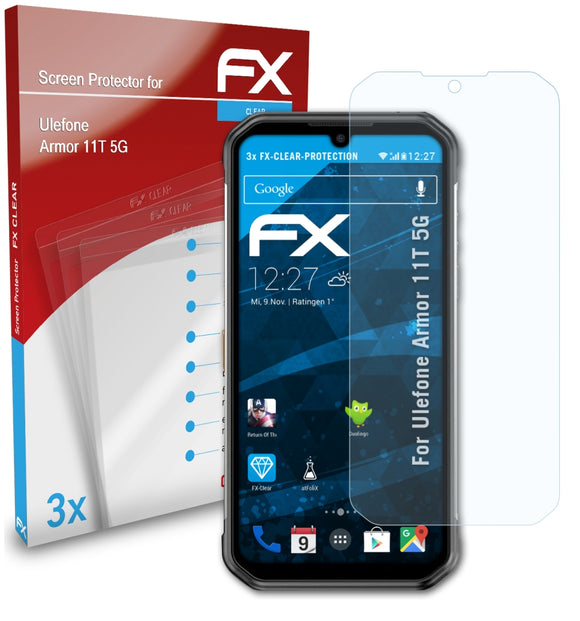 atFoliX FX-Clear Schutzfolie für Ulefone Armor 11T 5G