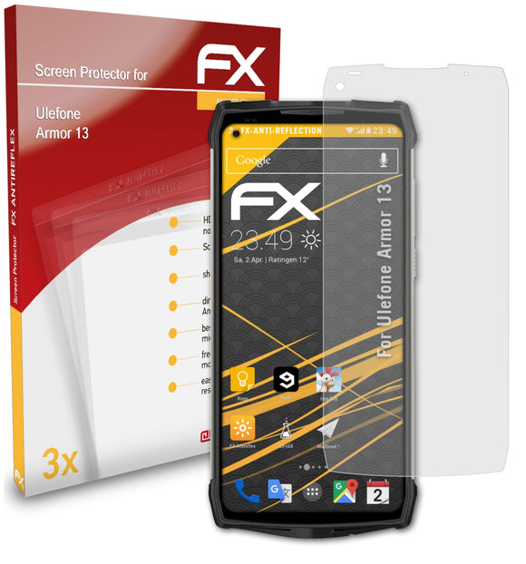 atFoliX FX-Antireflex Displayschutzfolie für Ulefone Armor 13