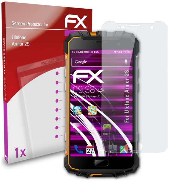 atFoliX FX-Hybrid-Glass Panzerglasfolie für Ulefone Armor 2S