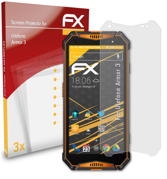 atFoliX FX-Antireflex Displayschutzfolie für Ulefone Armor 3