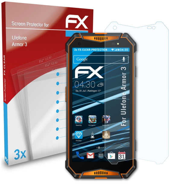 atFoliX FX-Clear Schutzfolie für Ulefone Armor 3