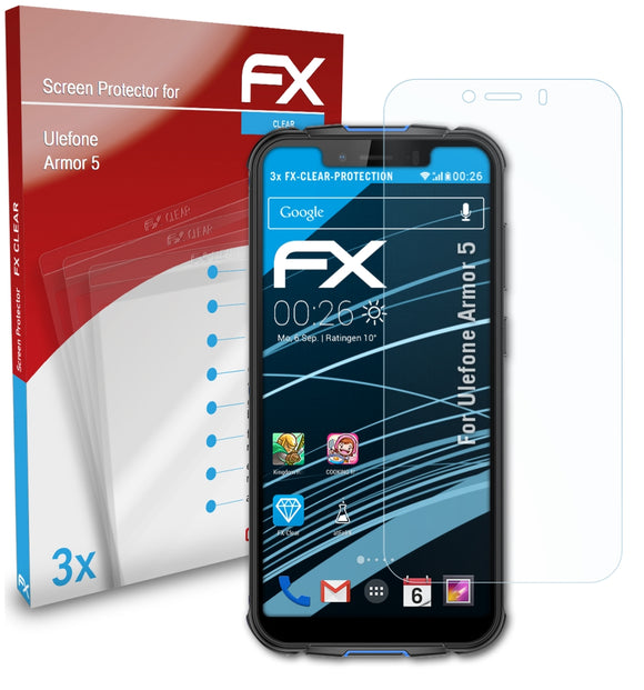 atFoliX FX-Clear Schutzfolie für Ulefone Armor 5