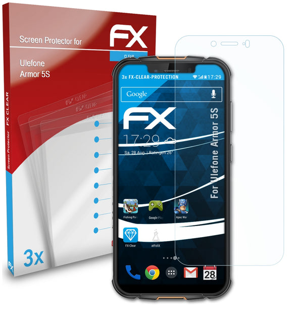 atFoliX FX-Clear Schutzfolie für Ulefone Armor 5S