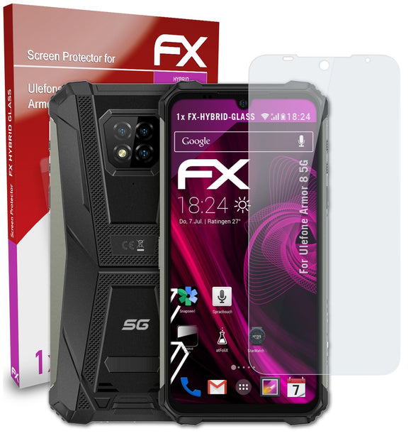 atFoliX FX-Hybrid-Glass Panzerglasfolie für Ulefone Armor 8 5G