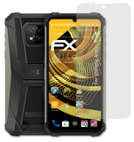 Panzerfolie atFoliX kompatibel mit Ulefone Armor 8, entspiegelnde und stoßdämpfende FX (3X)