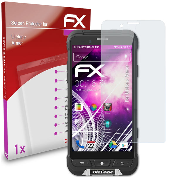 atFoliX FX-Hybrid-Glass Panzerglasfolie für Ulefone Armor