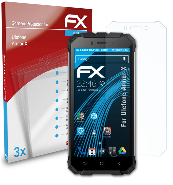 atFoliX FX-Clear Schutzfolie für Ulefone Armor X