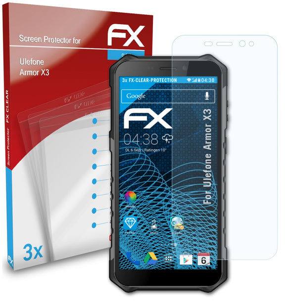 atFoliX FX-Clear Schutzfolie für Ulefone Armor X3