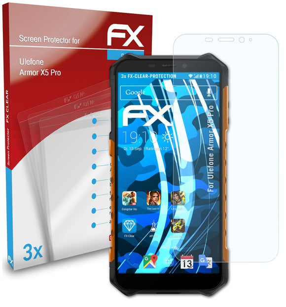 atFoliX FX-Clear Schutzfolie für Ulefone Armor X5 Pro