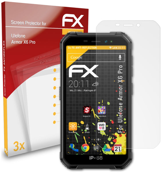 atFoliX FX-Antireflex Displayschutzfolie für Ulefone Armor X6 Pro