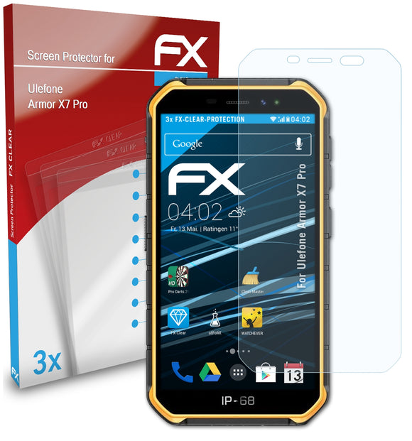 atFoliX FX-Clear Schutzfolie für Ulefone Armor X7 Pro