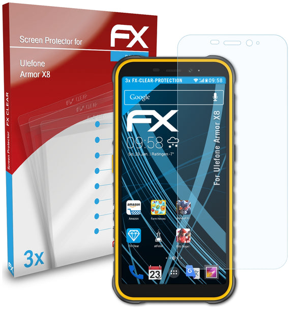 atFoliX FX-Clear Schutzfolie für Ulefone Armor X8