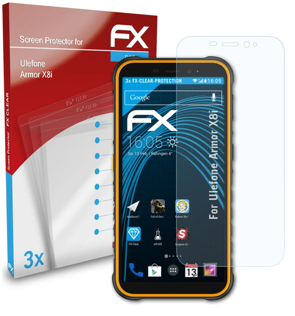 atFoliX FX-Clear Schutzfolie für Ulefone Armor X8i