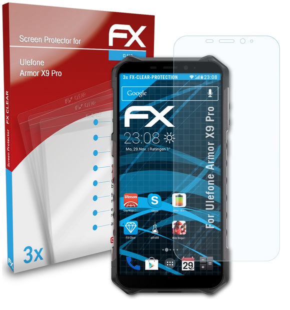 atFoliX FX-Clear Schutzfolie für Ulefone Armor X9 Pro