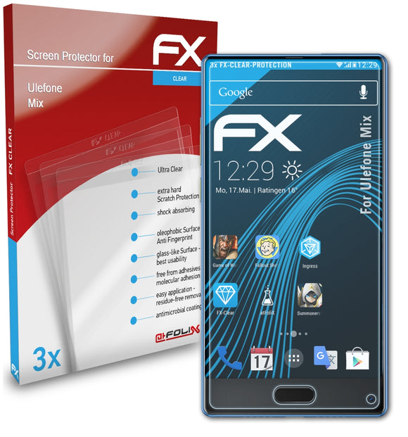atFoliX FX-Clear Schutzfolie für Ulefone Mix