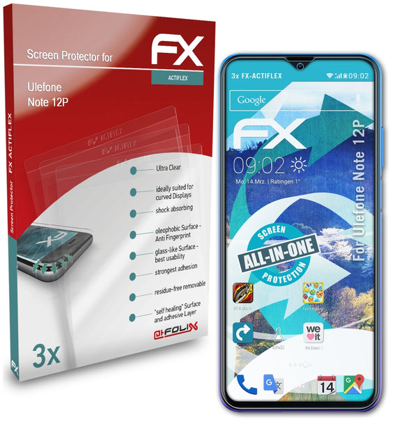 atFoliX FX-ActiFleX Displayschutzfolie für Ulefone Note 12P