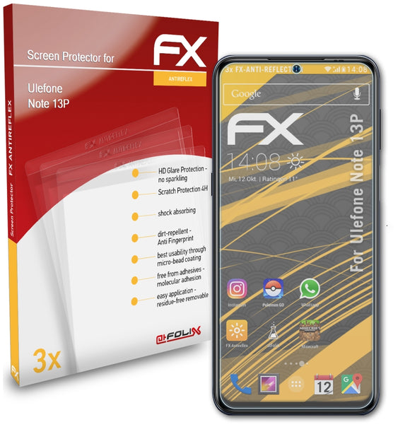 atFoliX FX-Antireflex Displayschutzfolie für Ulefone Note 13P