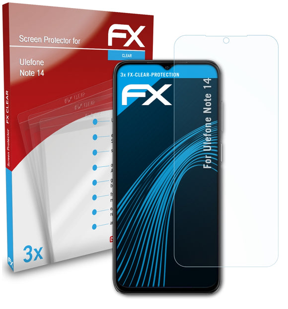 atFoliX FX-Clear Schutzfolie für Ulefone Note 14