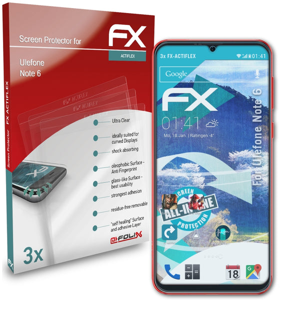 atFoliX FX-ActiFleX Displayschutzfolie für Ulefone Note 6