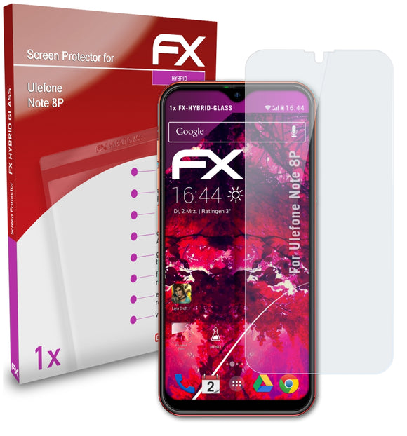 atFoliX FX-Hybrid-Glass Panzerglasfolie für Ulefone Note 8P