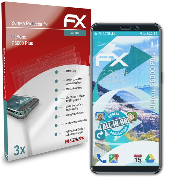 atFoliX FX-ActiFleX Displayschutzfolie für Ulefone P6000 Plus