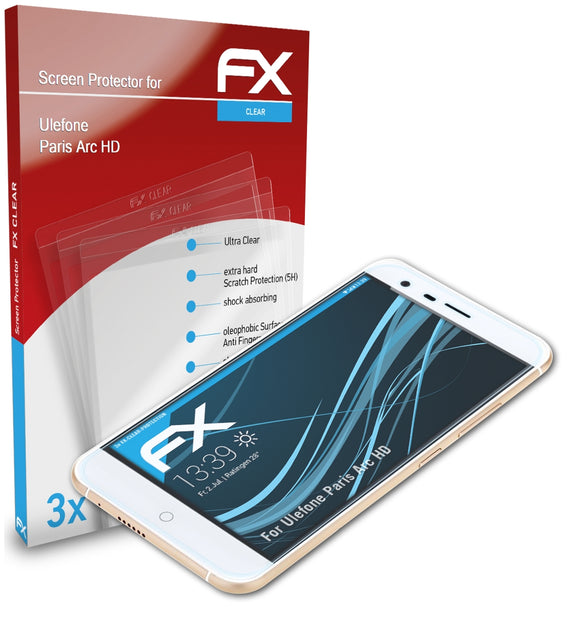 atFoliX FX-Clear Schutzfolie für Ulefone Paris Arc HD