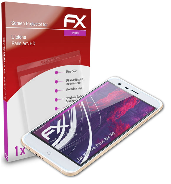 atFoliX FX-Hybrid-Glass Panzerglasfolie für Ulefone Paris Arc HD