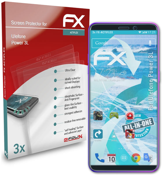 atFoliX FX-ActiFleX Displayschutzfolie für Ulefone Power 3L