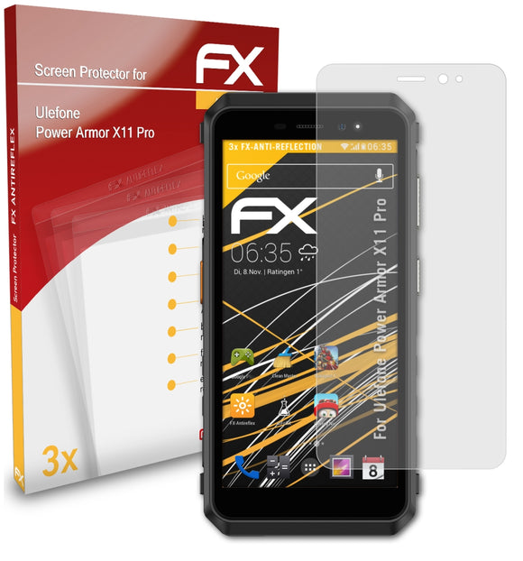 atFoliX FX-Antireflex Displayschutzfolie für Ulefone Power Armor X11 Pro