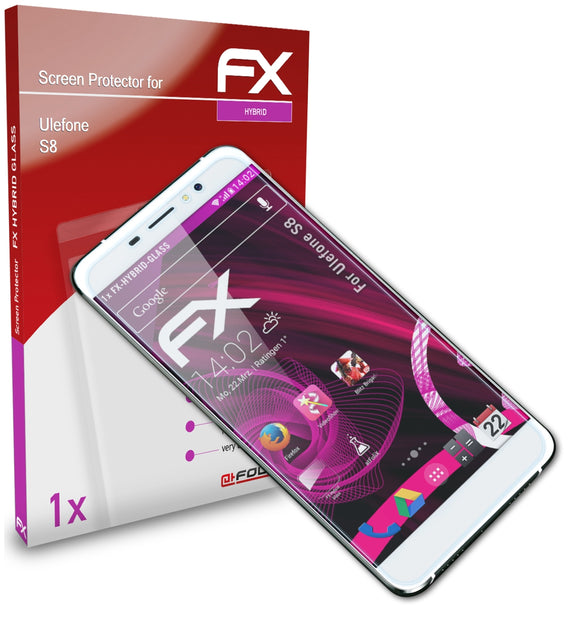 atFoliX FX-Hybrid-Glass Panzerglasfolie für Ulefone S8