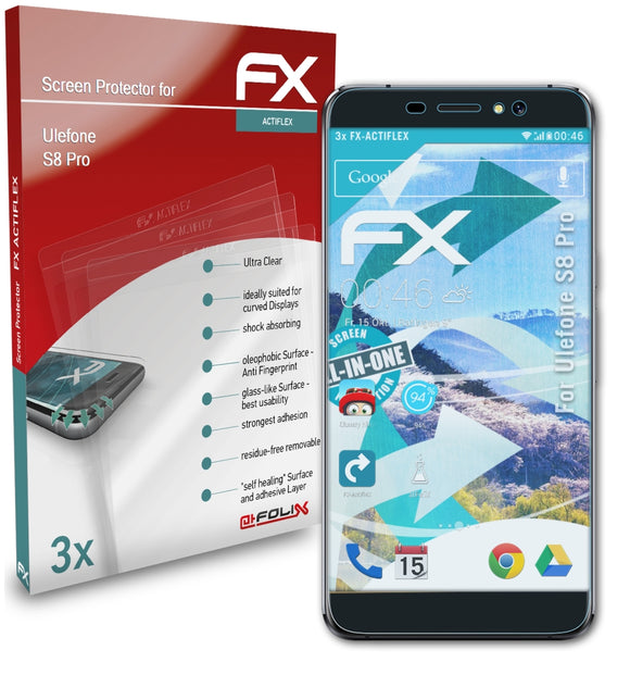 atFoliX FX-ActiFleX Displayschutzfolie für Ulefone S8 Pro
