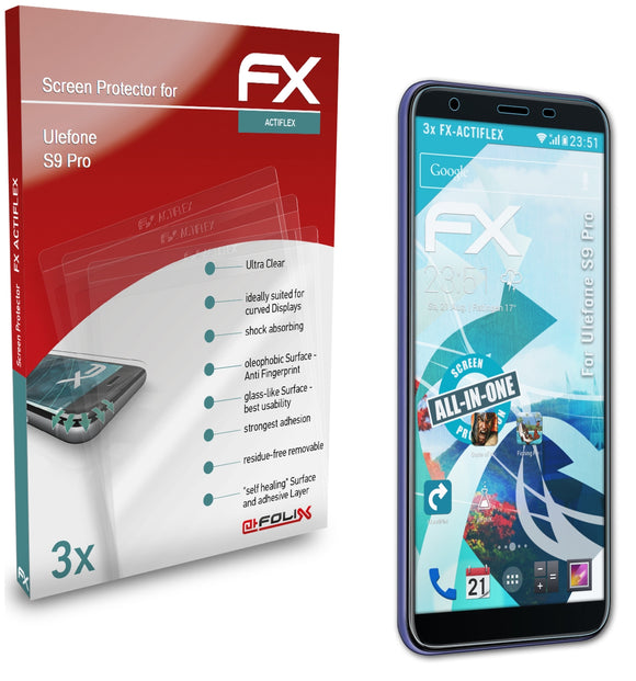 atFoliX FX-ActiFleX Displayschutzfolie für Ulefone S9 Pro