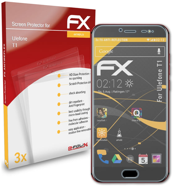 atFoliX FX-Antireflex Displayschutzfolie für Ulefone T1