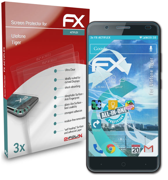atFoliX FX-ActiFleX Displayschutzfolie für Ulefone Tiger