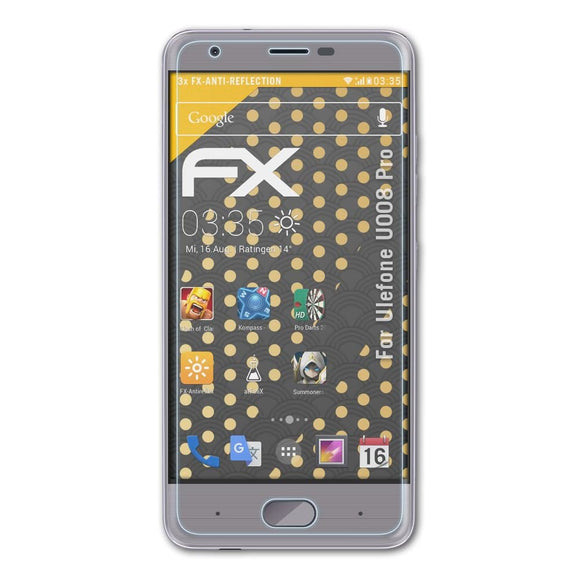 atFoliX FX-Antireflex Displayschutzfolie für Ulefone U008 Pro