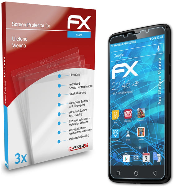 atFoliX FX-Clear Schutzfolie für Ulefone Vienna