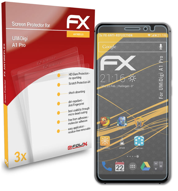 atFoliX FX-Antireflex Displayschutzfolie für UMiDigi A1 Pro
