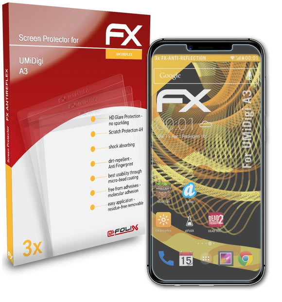 atFoliX FX-Antireflex Displayschutzfolie für UMiDigi A3